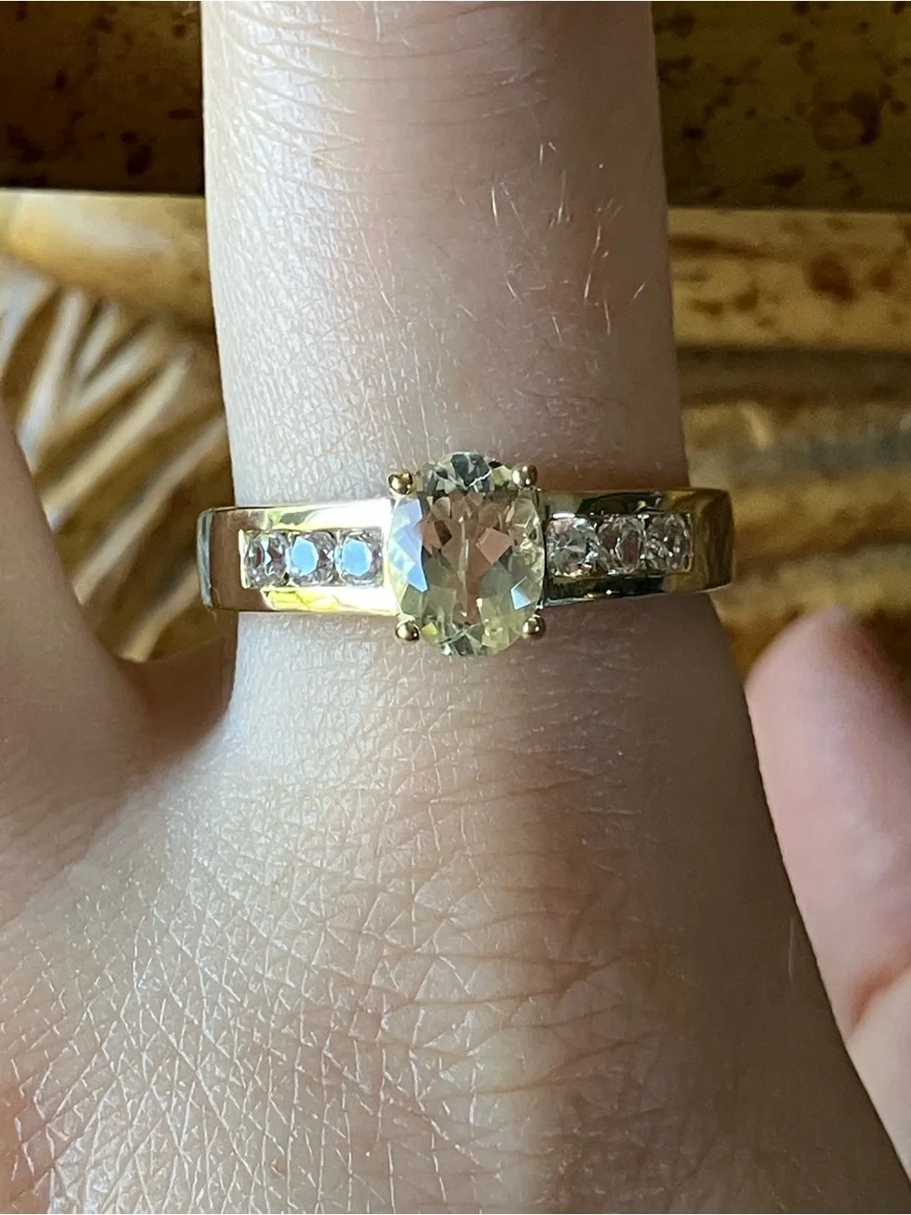 Genuine Labradorite Sterling Silver Ring Size 10